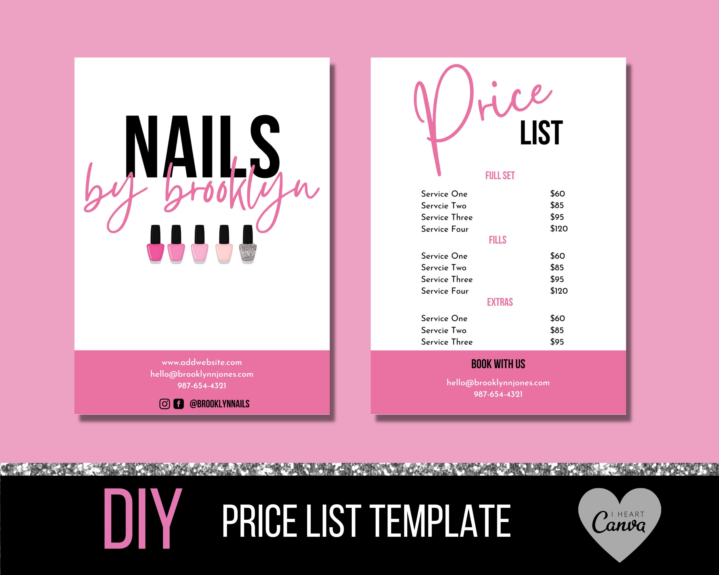 Nail Tech Price List Template Printable Form Templates And Letter