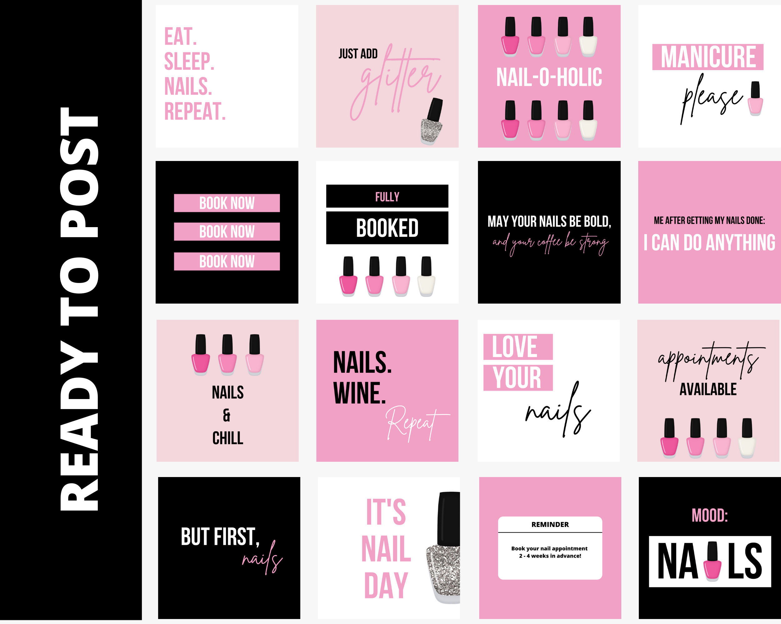 Nail Instagram Posts Nail Artist Social Media Posts Nail Etsy