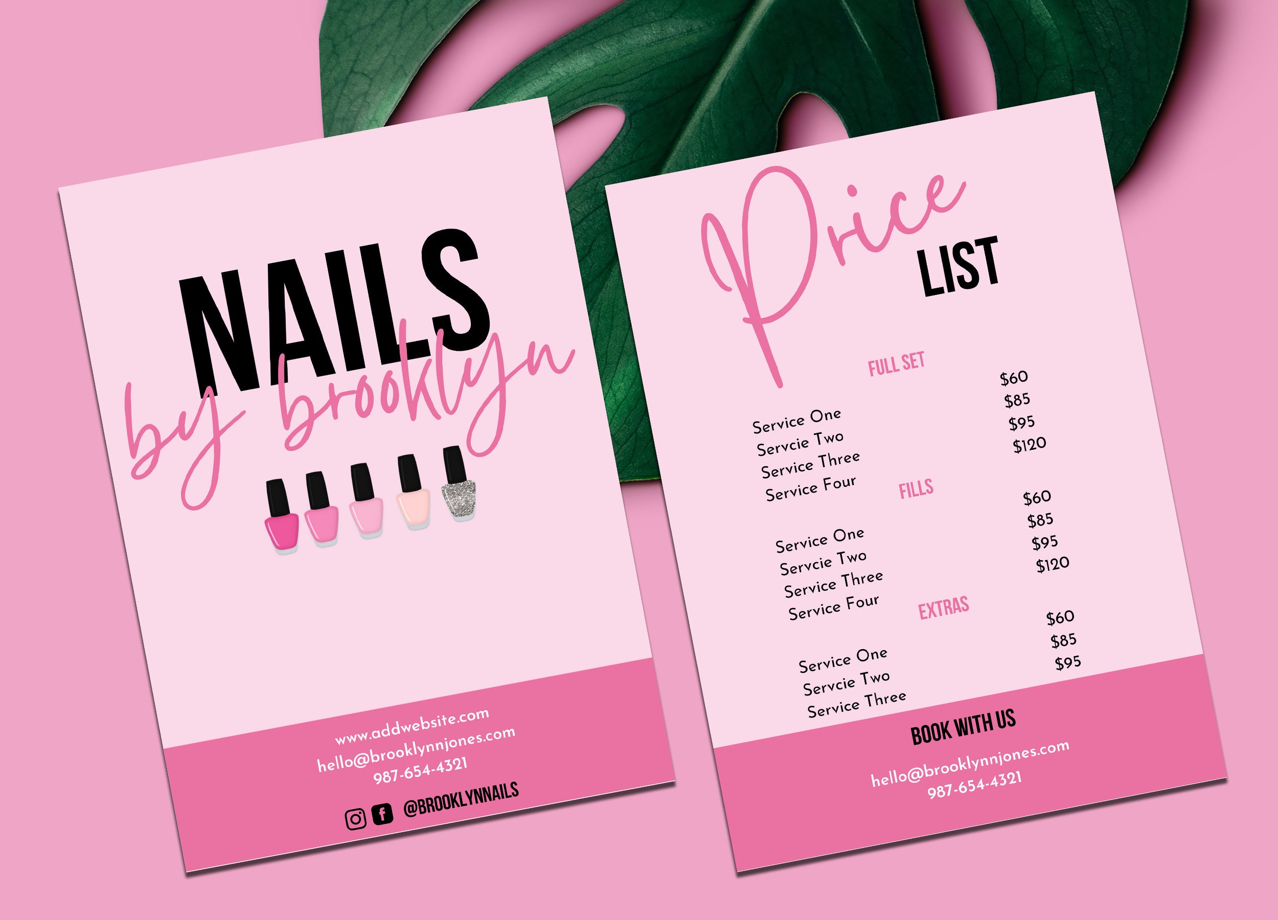 Nail Business Card Template Nail Loyalty Card Design Price Etsy Nail Business Card Template Nail Loyalty Card Design Price Etsy