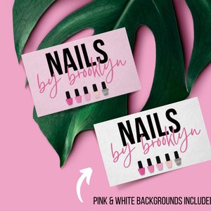 Nail Business Card Template Nail Business Card Design Beauty Business Card Nail Tech Nail Artist