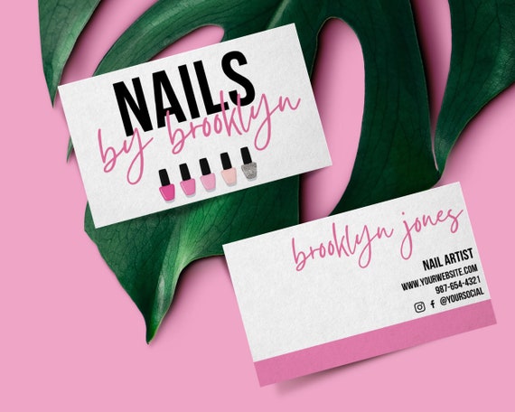 3. Free Nail Art Business Card Templates from Canva - wide 6