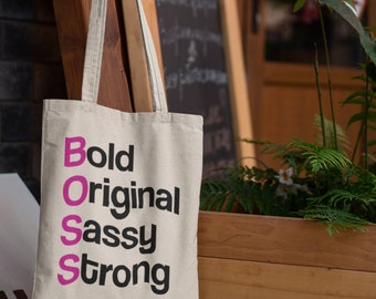 Tote bag for women bosses, Inspirational tote, Fun tote bag