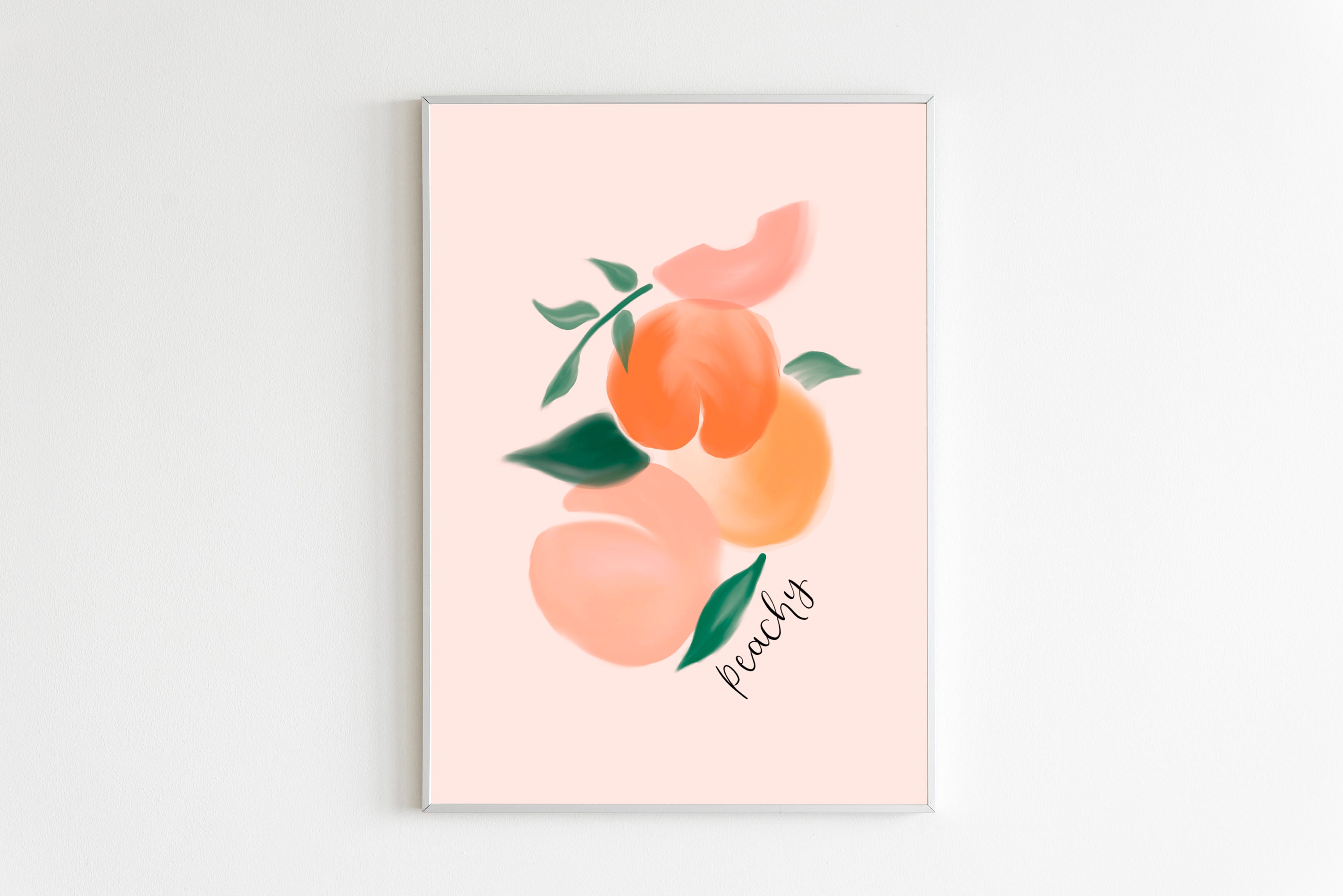 Peachy Print A4 / A5 Peach Art Handmade Wall Poster Etsy UK