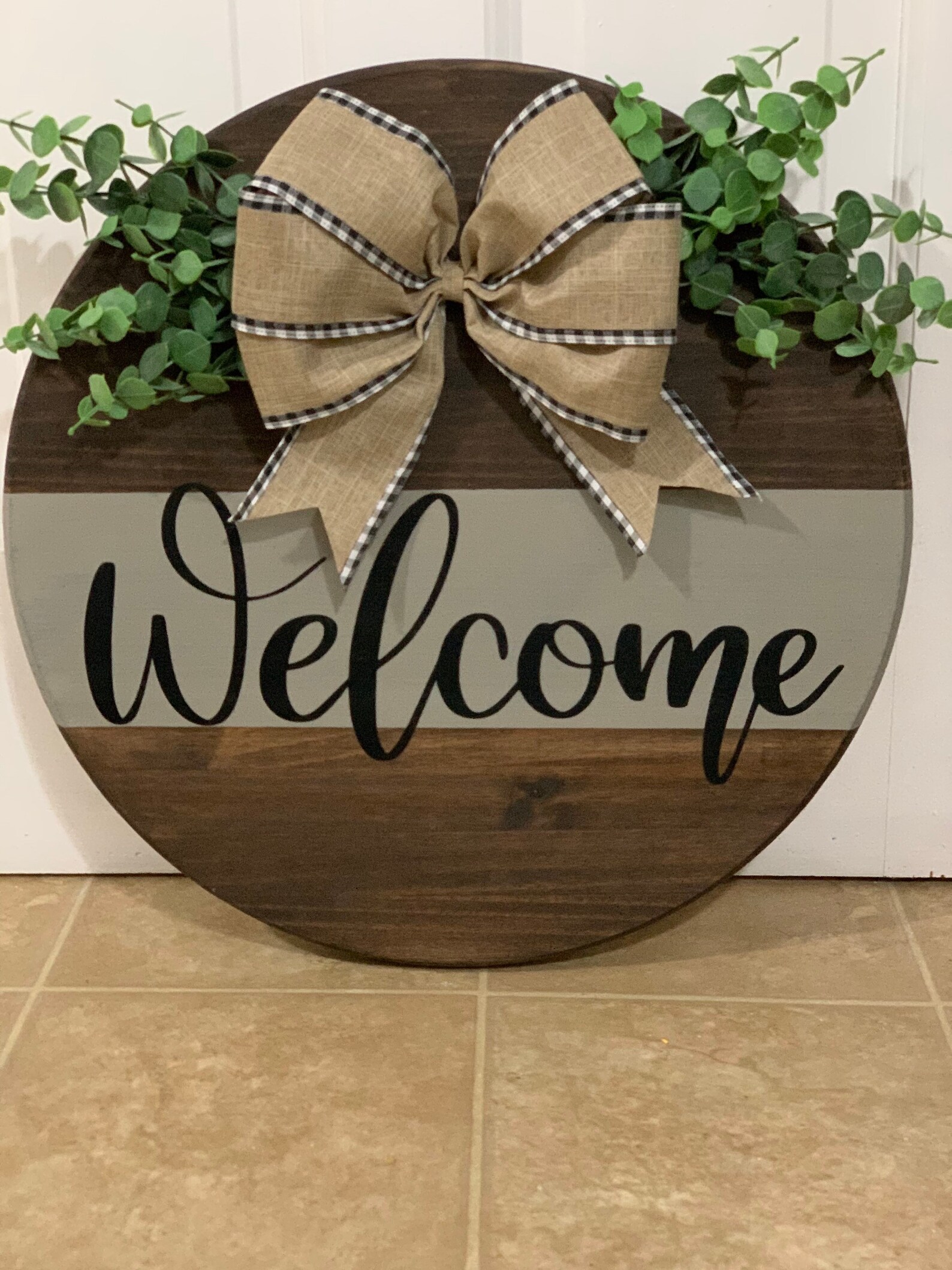 Beautiful Round Wood Sign Etsy