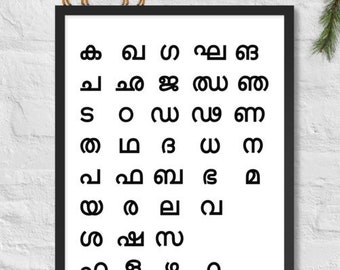 Digital Download PNG Files - Malayalam letters ka, kka, ga, gga