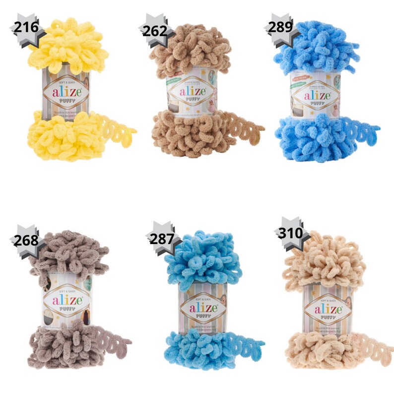18 Skeins Alize Puffy Blanket Yarn Puffy Yarn Soft Yarn Etsy