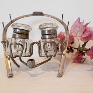 Horseshoe Antique Inkwell: French Vintage Desk Accessory