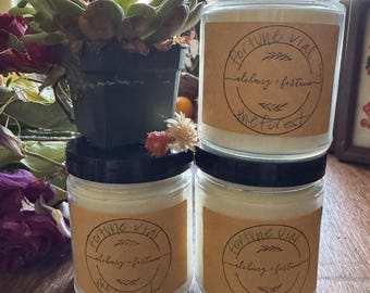 10oz Fortune-Vial Soy Wax Candles - Various Scents
