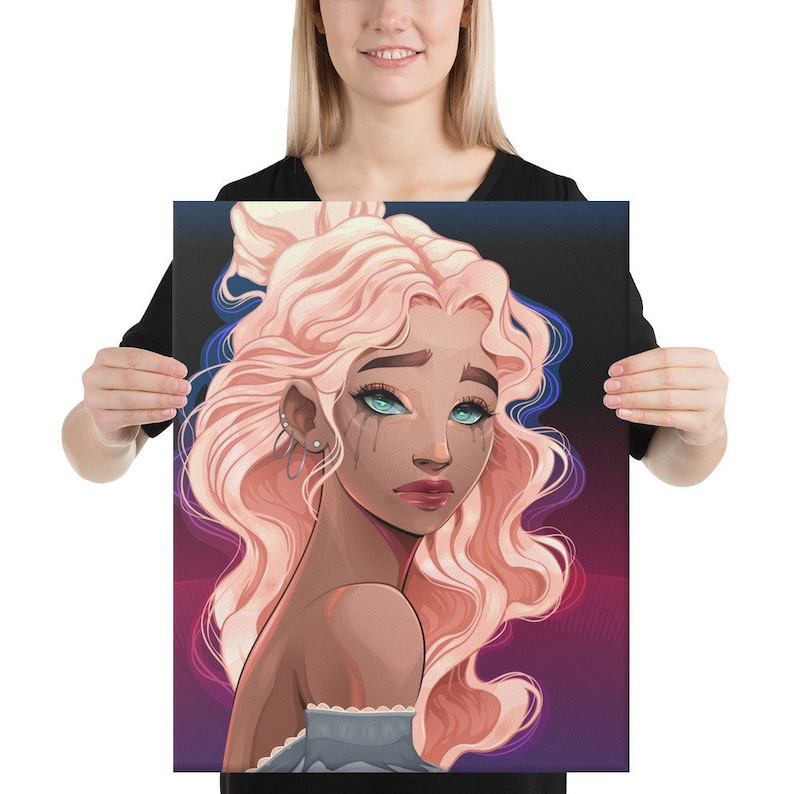 UK discounts store Beautiful Girl Crying Canvas selling