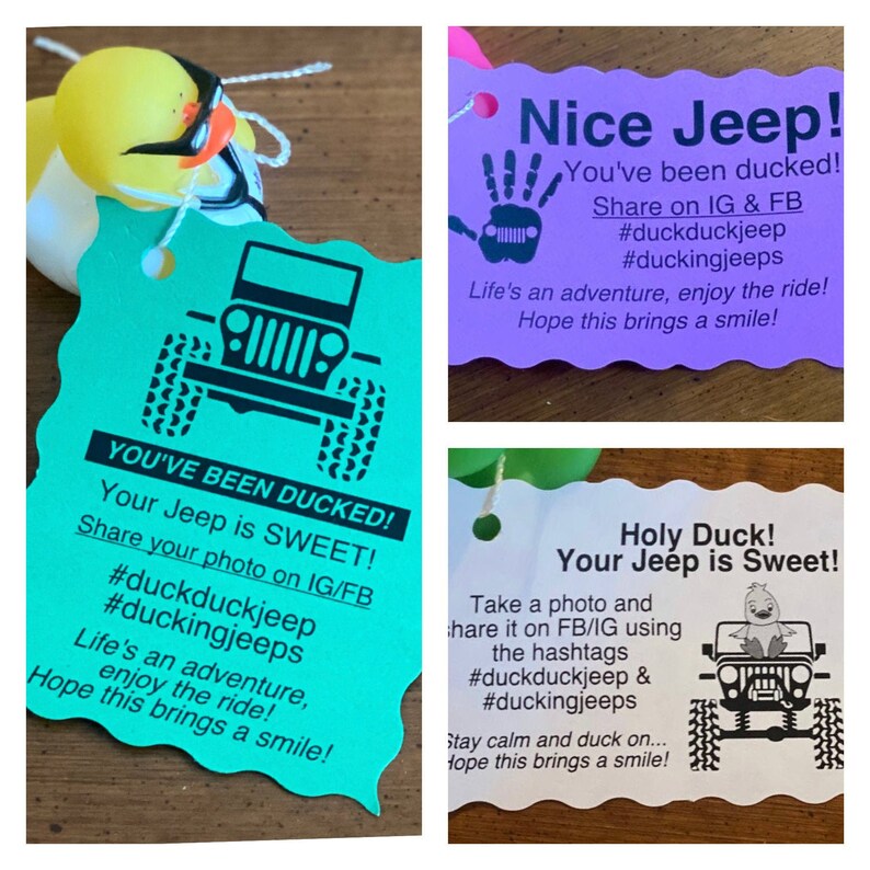 Pre-printed Jeep Duck Tags 50 | Etsy