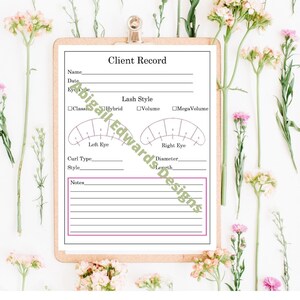 Wimpernverlängerung Client Record