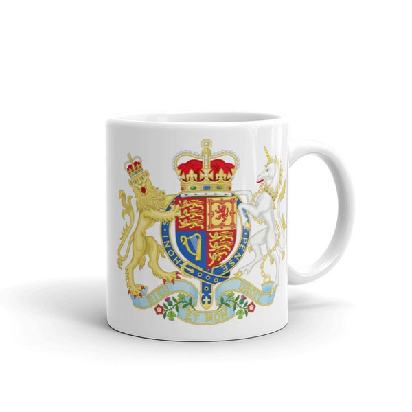 Royal Coat of Arms, British Royal Family, Dieu et Mon Droit Mug