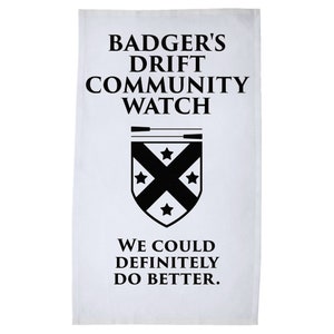 Badger's Drift Community Watch Midsomer Murders Tea Towel