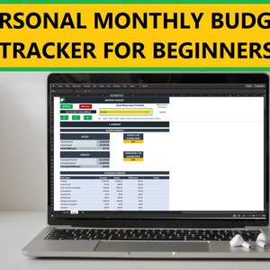 Personal Monthly Budget Spreadsheet / Digital Budgeting for Beginners / Income and Expenses Tracker / Easy to Use Tool with Visualisation