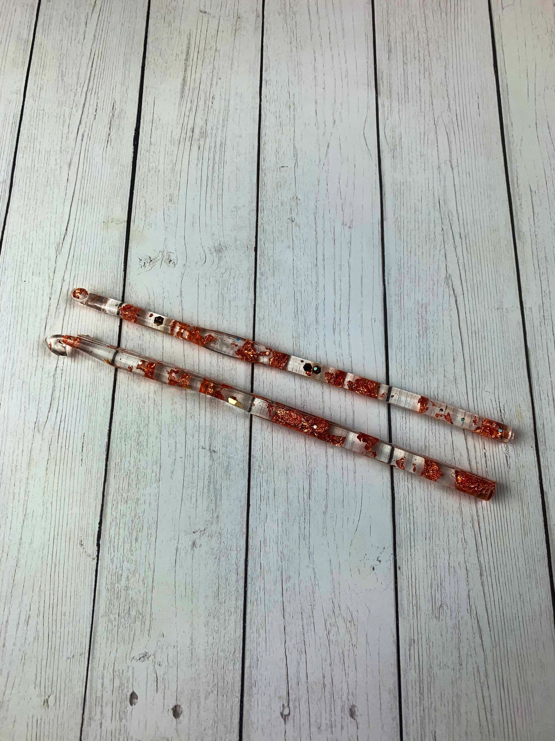 Beautiful resin crochet hook Etsy