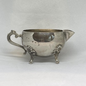 Metal Creamer Vintage Milk Bowl Cream Jug Retro Kitchen Pitcher Ware Collectible Cafe Decor Europe Germany