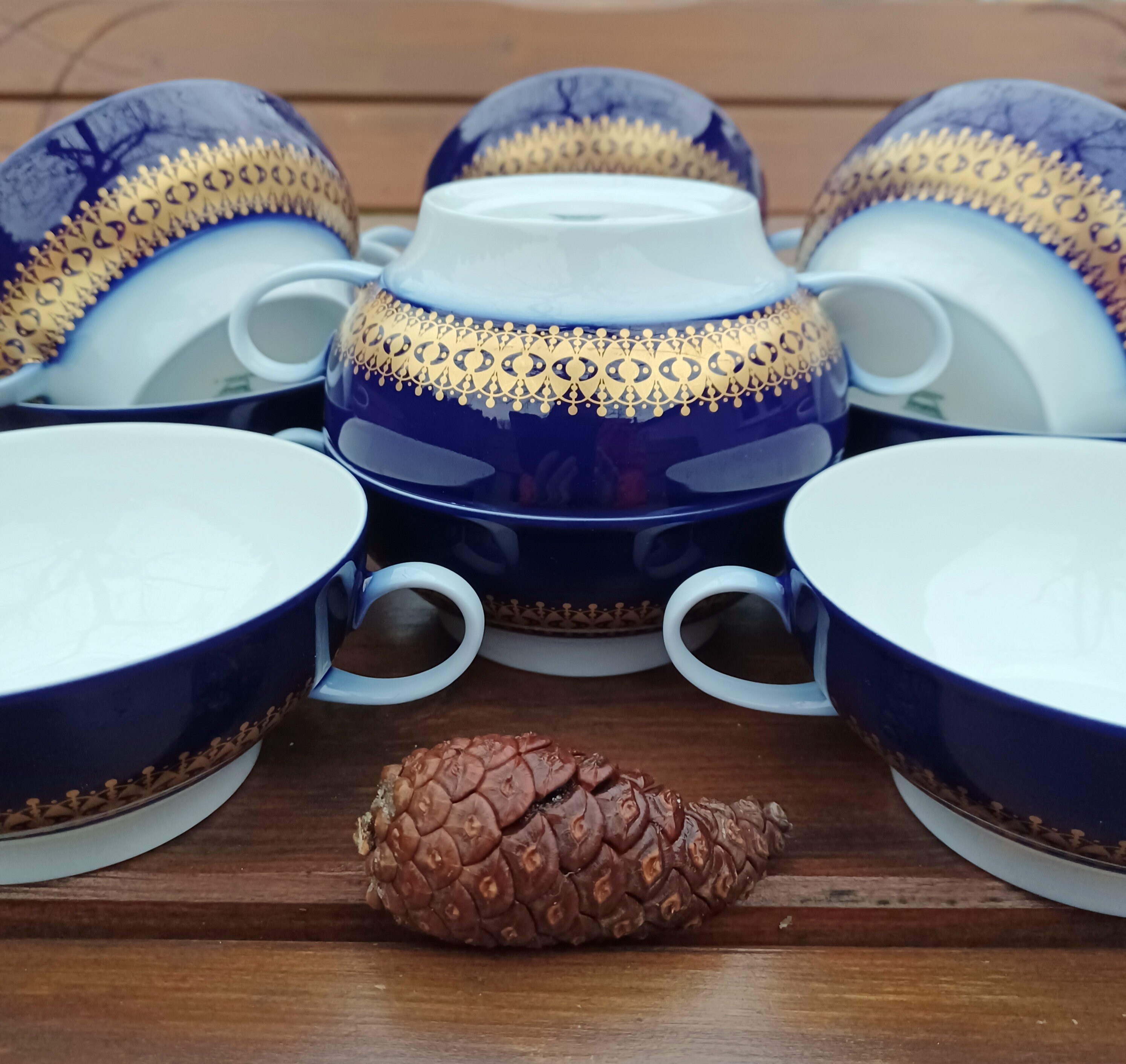 Dish top set blue