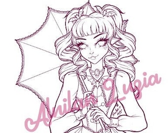 Monster girls inspired bundle &lt;3 - Printable colouring pages (PNG)
