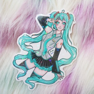 Hatsune Miku holographic sticker <3