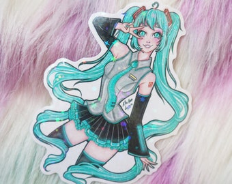 Hatsune Miku holographic sticker <3