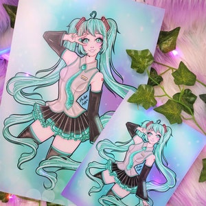Hatsune Miku - Signed print &lt;3
