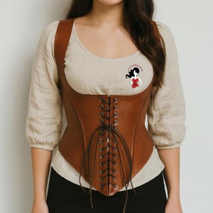 Handcrafted Leather Underbust Corset Belt: Renaissance Faire LARP Medieval Steampunk Adventures festival outfit