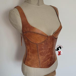Viking Style Leather bride overbust corset. Birthday epic fair, larp costume cinchered , cuirass lace up Renaissance. Celtic Women armour