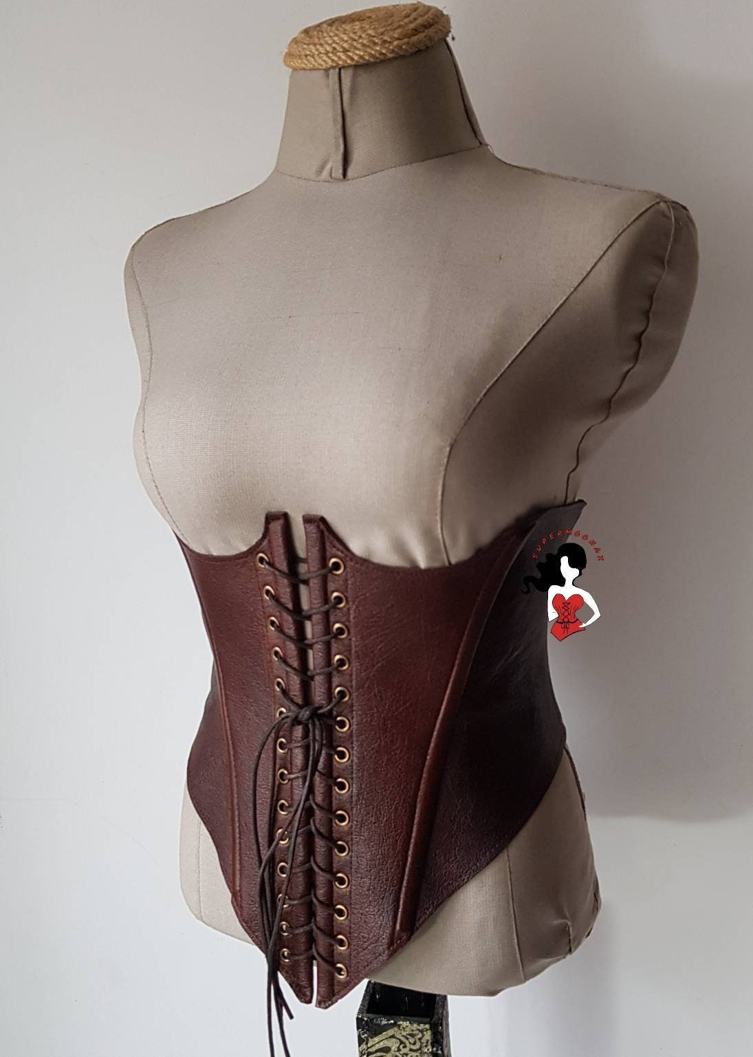 Vintage Corset, Women Overbust Corsets, Double Steel Boned Waist