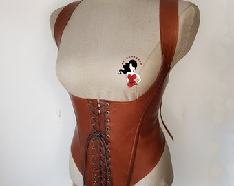 Leder Unterbrust Korsett nach Maß: Fantasy Festival Steampunk Kostüm, Gothic Fashion