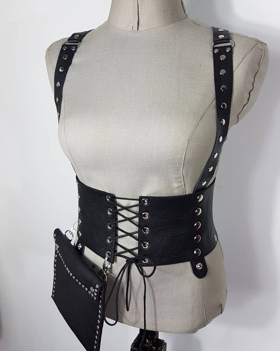 Women Strap Harness Vintage Waist Cincher Wide Corset Belt Apparel  Accessories