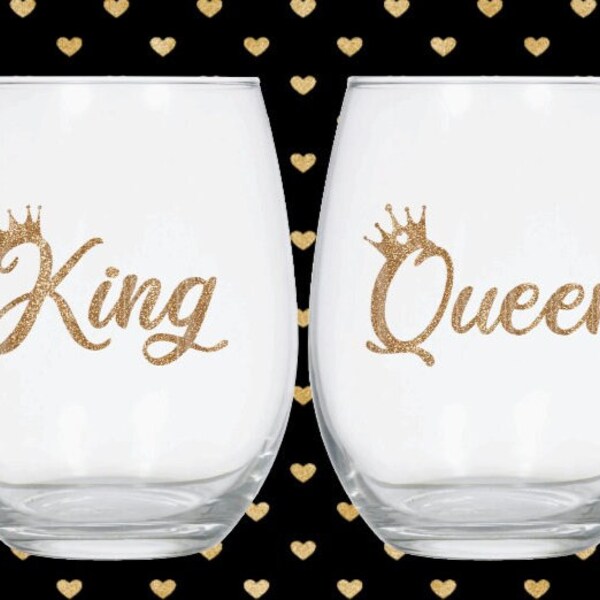 King Queen Crown Etsy