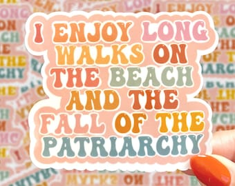 Fall of the Patriarchy Sticker, Waterproof Sticker, Women's Rights Sticker, Equal Rights, Girl Power, Feminist Funny Sticker, Pro Choice