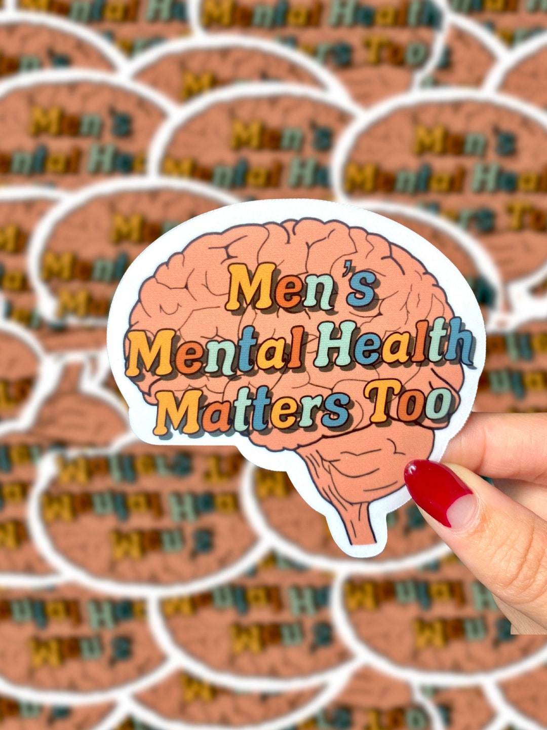 Men's Mental Health Matters Sticker, Waterproof Sticker, Laptop Sticker ...