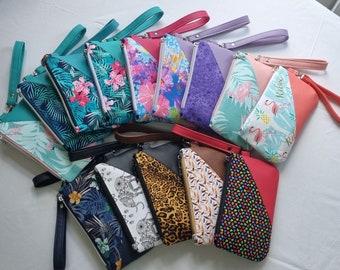 Handmade wristlet purse clutch small bag woman gift