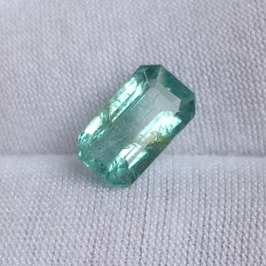 Grünes Smaragd-Oktagon, natürliches Smaragd-Oktagon Lose, 1.28 Carts Sambia Smaragd Für Schmuck, 8.98x5.1 mm zertifizierter Edelstein, Smaragd für Ring Geschenk