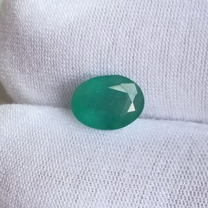 Earth Mine Emerald Oval Cut 1.28 Cts, Real Vivid Green Emerald loose Gemstone, Genuine Zambian Emerald Loose Gemstone, For Jewelry Making