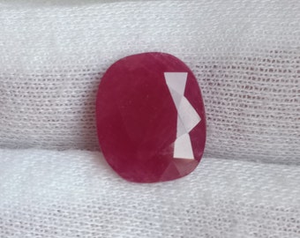Rubino rosso sangue taglio cuscino 6 carati, rubino naturale non riscaldato non trattato per orecchini, pietra preziosa certificata rubino della miniera di terra di colore rosso 13X11 MM