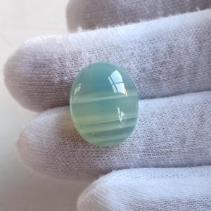 Blue Aqeeq Cabochon: Natural Yemeni Gemstone (19.55 CT)
