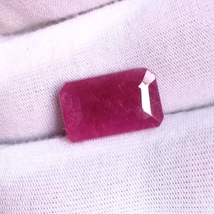 4 Carat Pinkish Red Mozambique Ruby: Untreated Octagon Gemstone