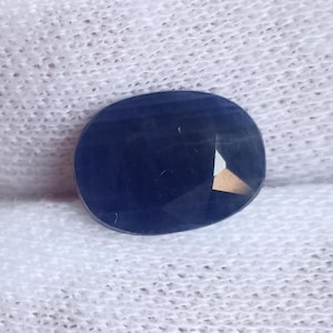 100% Natural Blue Sapphire Oval, African Sapphire Untreated Unheated, Certified Blue Sapphire 3.10 Cts, Top Quality Loose Gemstone