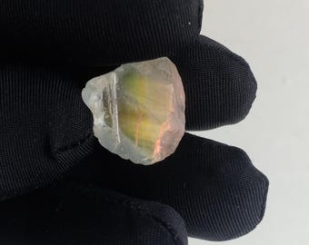 Piedra lunar amarilla AAA en bruto: piedra de nacimiento de junio, sanación energética (17,70 x 15,60 x 9 mm)