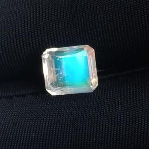 Rare Blue Moonstone Gemstone: 3 Carat Pixel Cut Octagon, Madagascar Origin