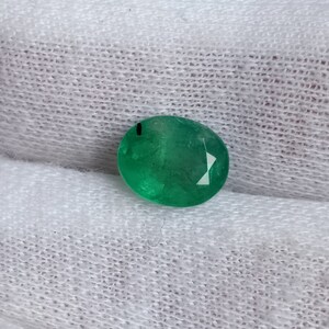 Fine Quality Emerald Oval Cut 1.75 Cts, Zambia Green Emerald Untreated Unheated Loose Gemstone, Emerald Gift for Gemstone Size 9x7 MM