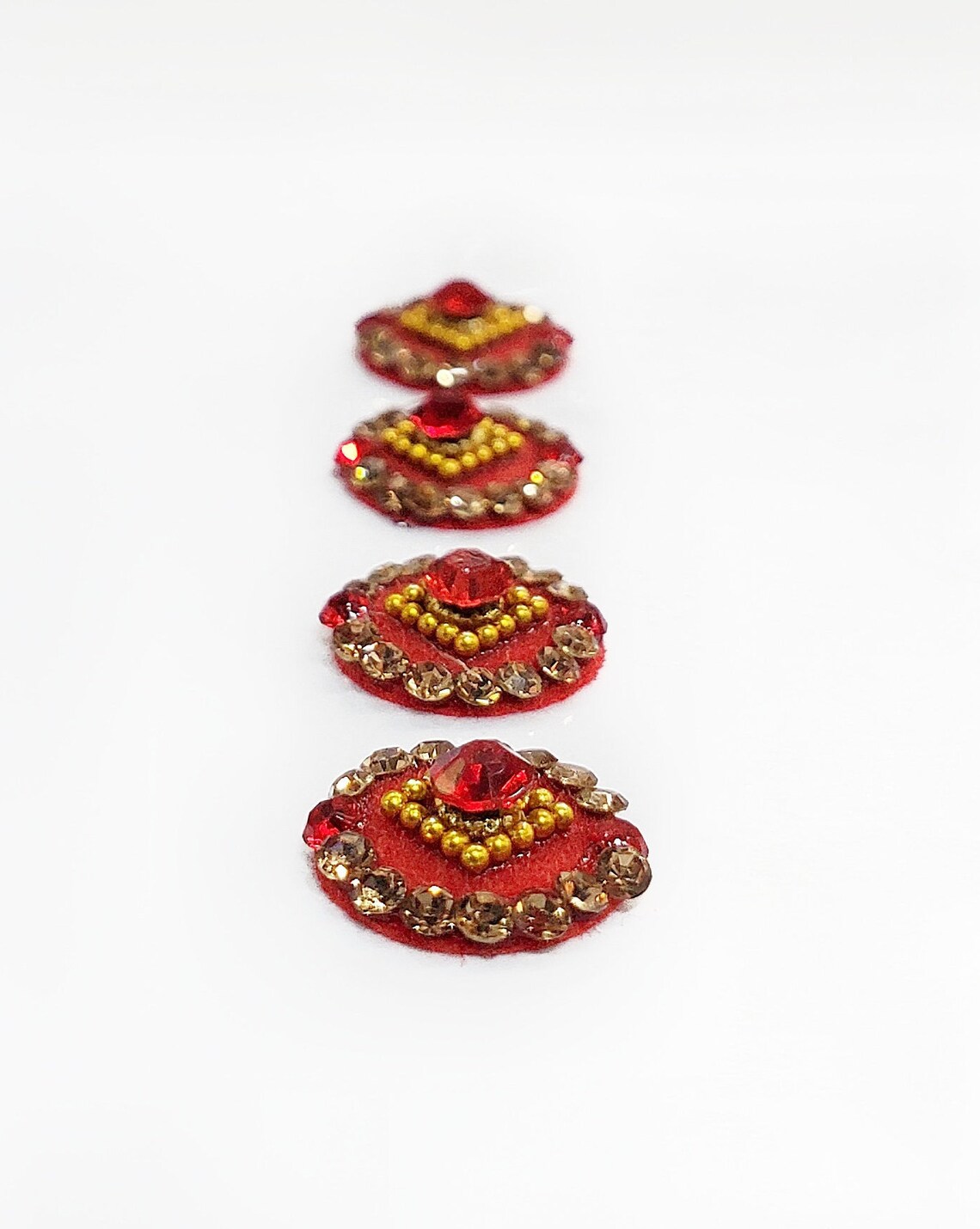 Beautiful Red Bindis Indian Bindisbelly Dance Bindisplain Etsy