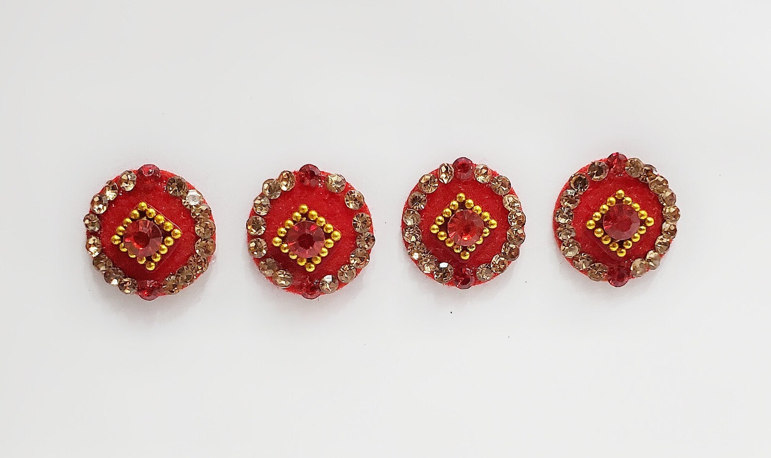 Beautiful Red Bindis Indian Bindisbelly Dance Bindisplain Etsy