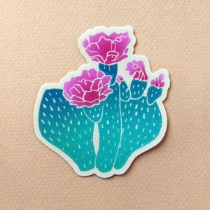 Autocollant fleurissant de cactus