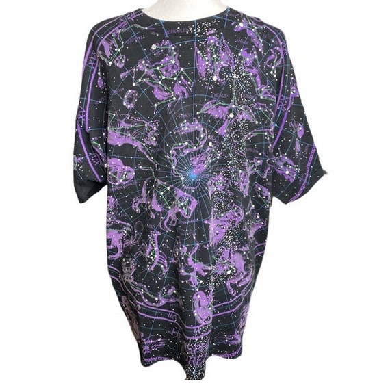 1993 VTG liquid blue constellation zodiac shirt