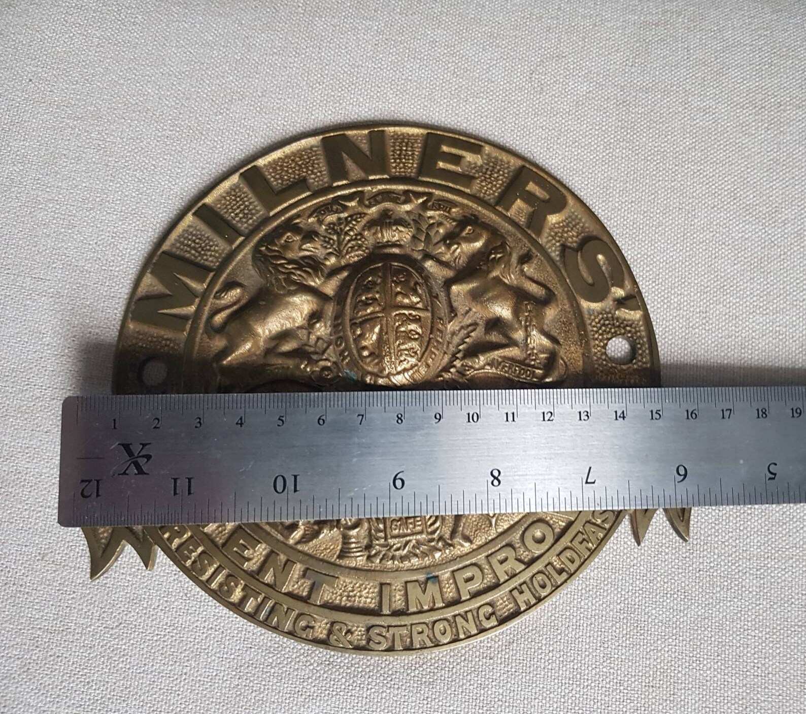 Antique Brass Decorative Plaque With British Royal Seal Etsy