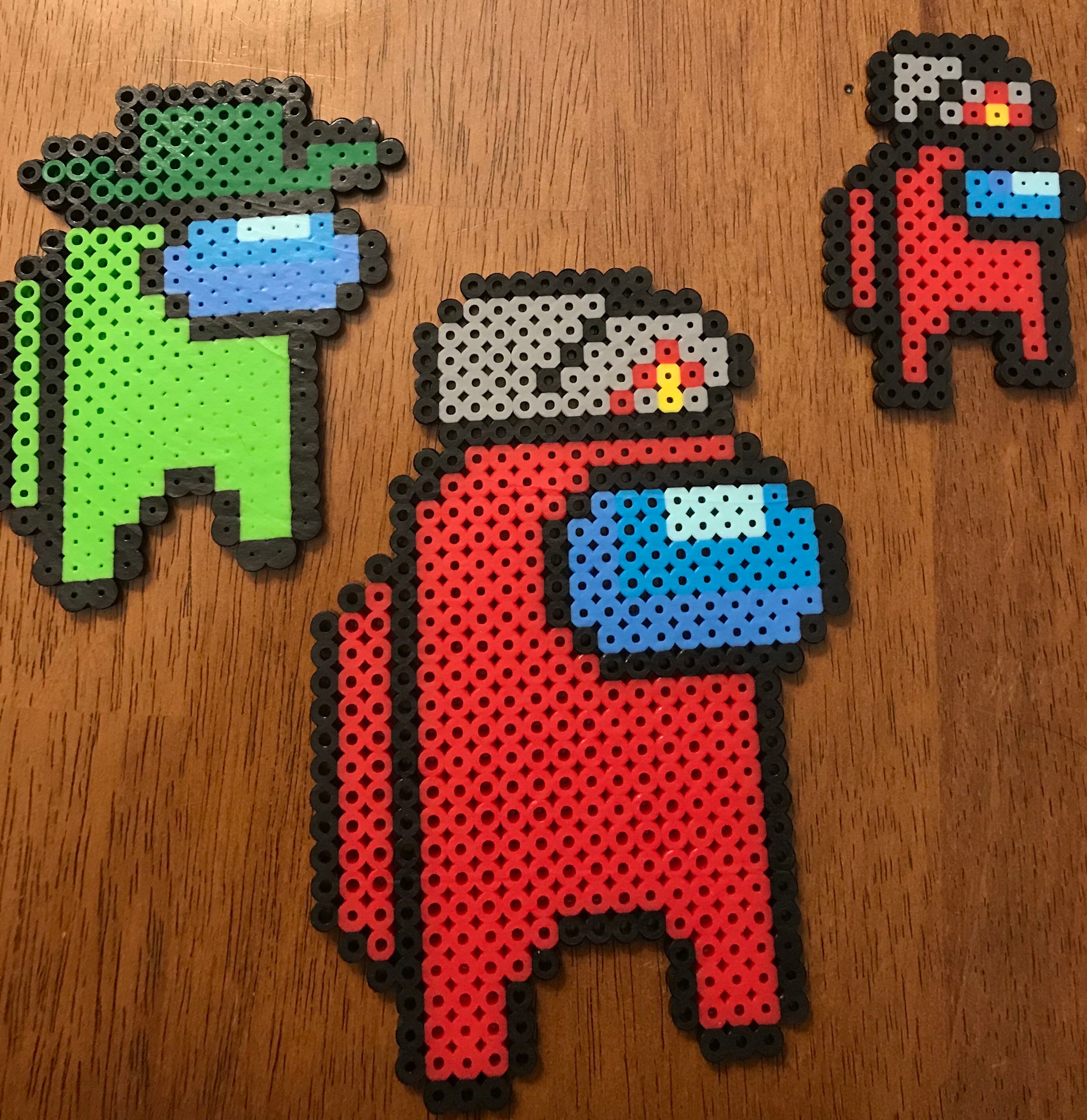 Among Us Themed Custom Designed Perler Bead Art | Etsy