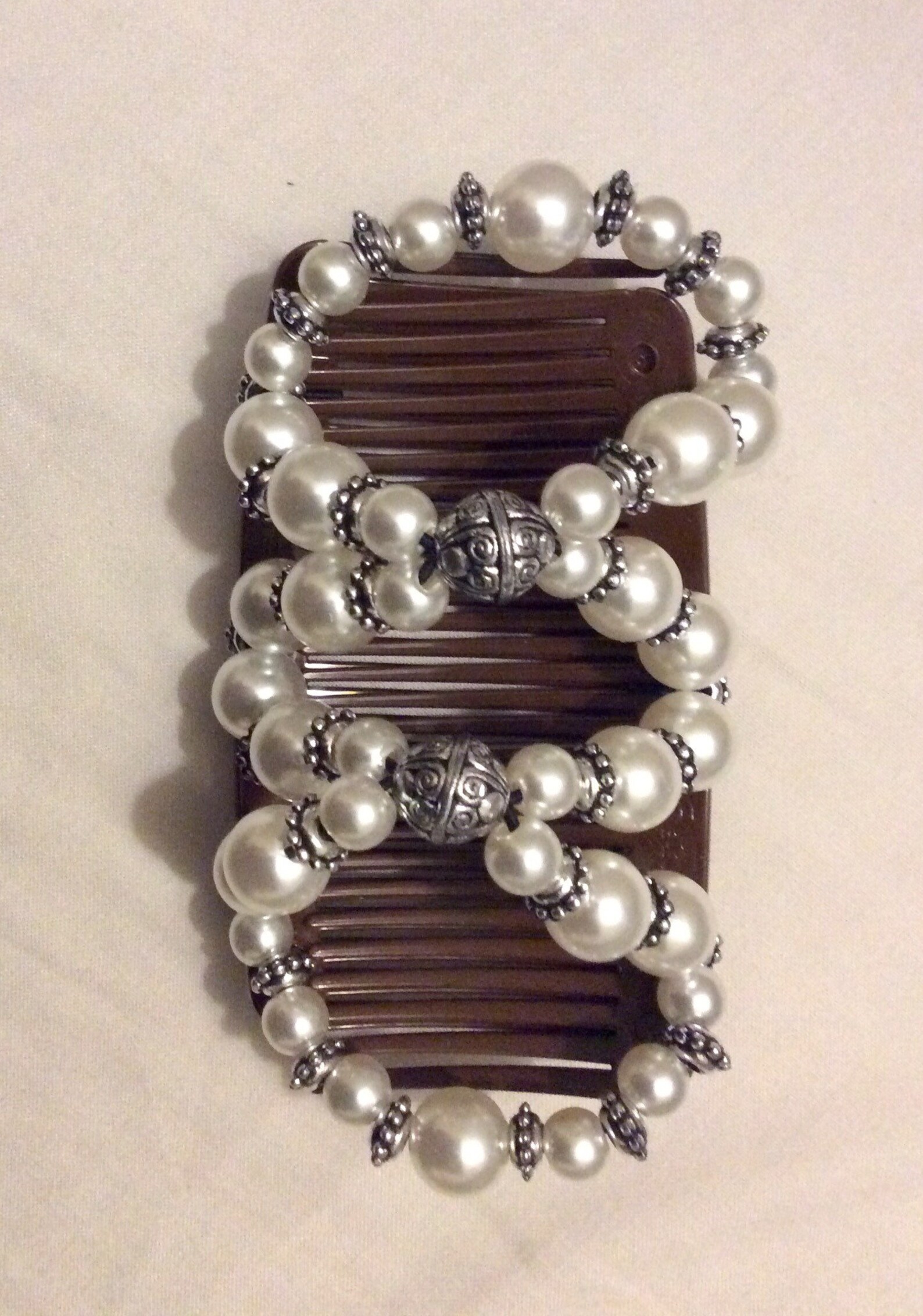 Hairgem Ornate Pearl Beaded Hair Accessory Double Hair Combs Etsy